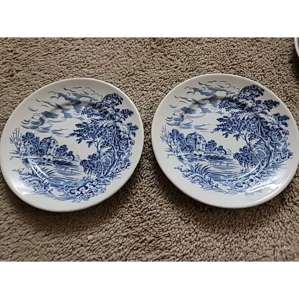 Set of 2 Vintage 1960 ENOCH WEDGEWOOD Countryside Plates